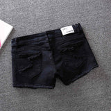 Plus Size 3XL White Denim Shorts Women