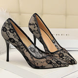 LAKESHI 2019 New Elegant Lace Women Shoes