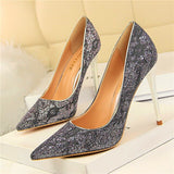 Sequined Cloth Wedding Shoes
