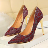 Sequined Cloth Wedding Shoes