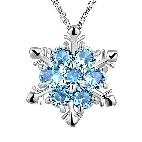 Crystal Zircon Snowflake Necklace