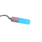 Retro pendant, wood and resin necklace fashion jewelry for men and women