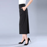 Women Fashion Striped Wide Leg Pants 2019