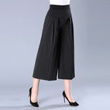 Women Fashion Striped Wide Leg Pants 2019