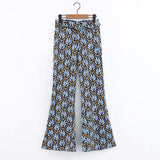 Women 2019 Summer Print Boot Cut Pants
