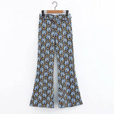 Women 2019 Summer Print Boot Cut Pants