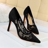 New High Heel Shoes Elegant Embroidery Women Pumps Fashion Women Shoes
