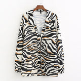 Women zebra Print Blouses shirt