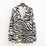 Women zebra Print Blouses shirt
